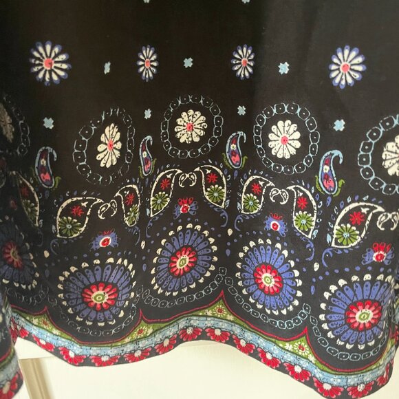 Ulla Popken Black with Buttons 28/30 Women's Tunic Top 100% Cotton - Picture 7 of 7